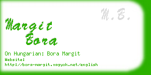 margit bora business card